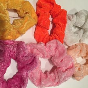 6 New Velvet Scrunchies